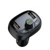 BASEUS car charger 2 x USB A + transmitter FM BT 3,4A S-09 CCMT000301 black